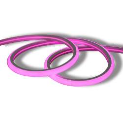 Tira Neón LED 7.5 W/m ROSA Regulable 220V AC 120 LED/m Semicircular 180º