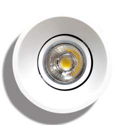Ojo de buey redondo orientable blanco de pc