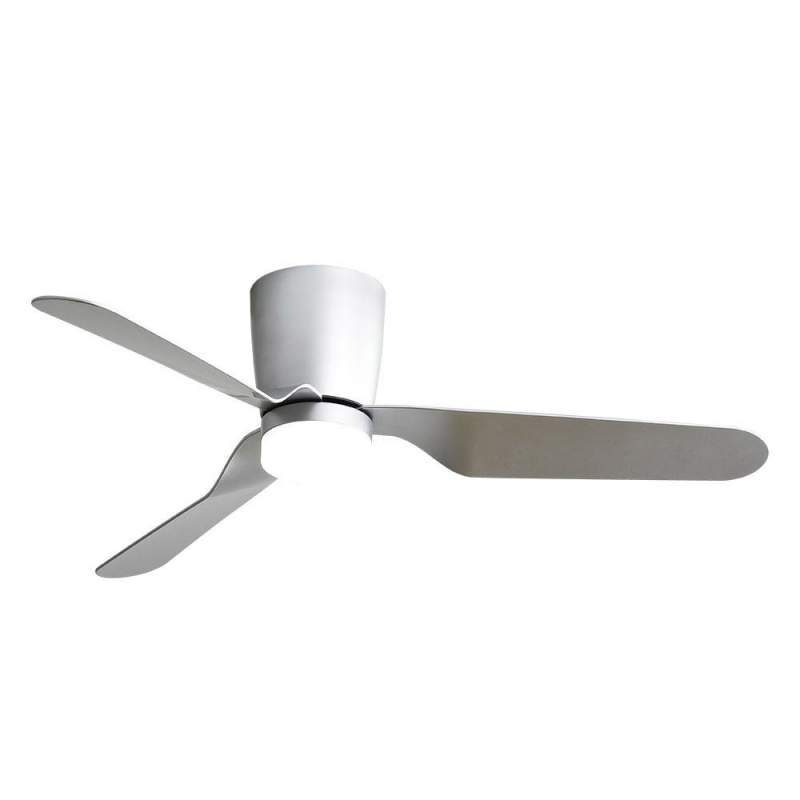 Ventilador de techo led 18w Dc Kochi Niquel con 3 Aspas Plata