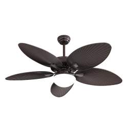 Ventilador de techo led Dc Borasco 24w Marron con 5 Aspas - 2