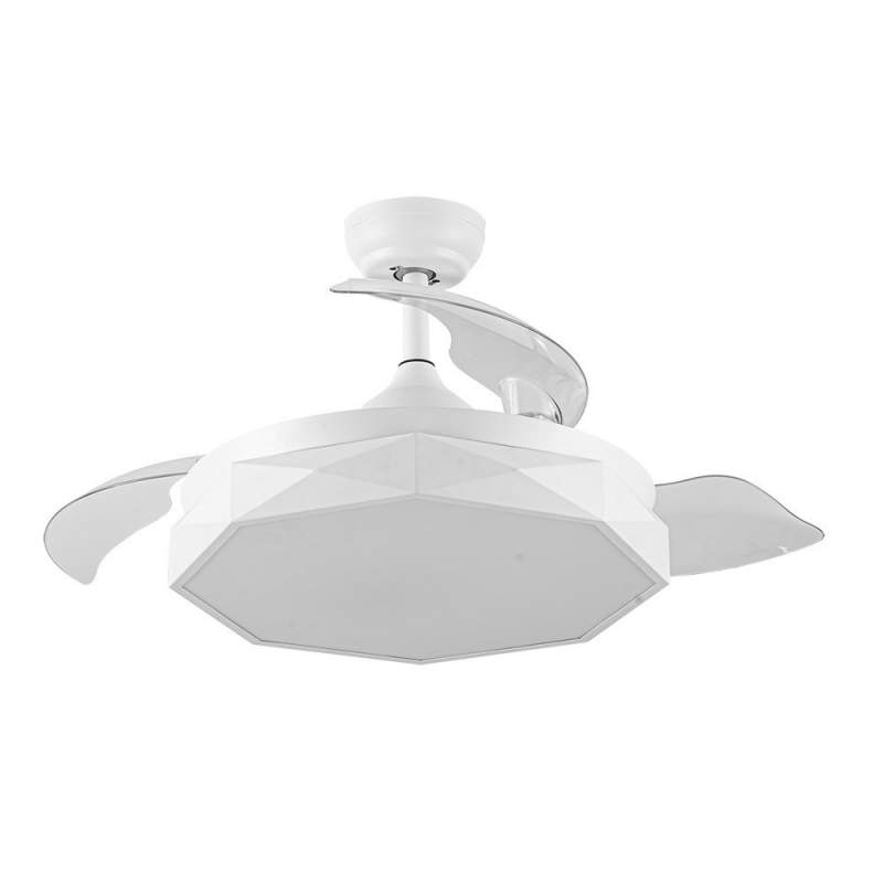 Ventilador de techo led DC Nashi 72w Blanco con 3 Aspas desplegables