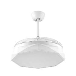 Ventilador de techo led DC Nashi 72w Blanco con 3 Aspas desplegables