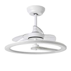 Ventilador de techo led 110w Dc Chom Blanco con 3 Aspas Transparentes
