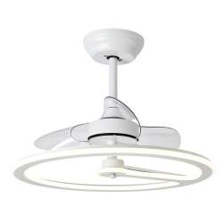 Ventilador de techo led 110w Dc Chom Blanco con 3 Aspas Transparentes