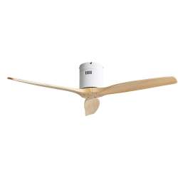 Ventilador de techo Dc Aguilon Blanco/Haya sin luz con 3 Aspas