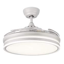 Ventilador 72w Dc Bayomo Blanco con 3 Aspas desplegables transparentes