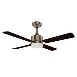 Ventilador de techo led 18w Dc Hupe Cuero 4 Aspas reversibles