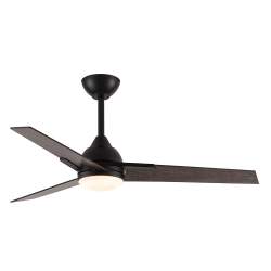 Ventilador de techo led 22w Dc Argestes Negro con 3 Aspas Gris