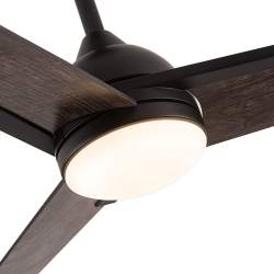 Ventilador de techo led 22w Dc Argestes Negro con 3 Aspas Gris