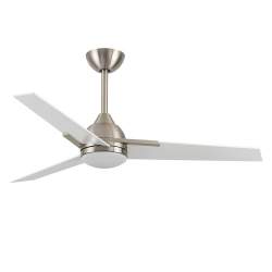 Ventilador de techo led 22w Dc Argestes Niquel con 3 Aspas Blancas