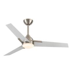 Ventilador de techo led 22w Dc Argestes Niquel con 3 Aspas Blancas