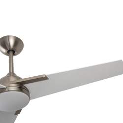 Ventilador de techo led 22w Dc Argestes Niquel con 3 Aspas Blancas