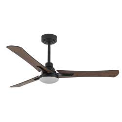 Ventilador de techo led 22w Dc Coro Negro con 3 Aspas reversibles Roble/haya