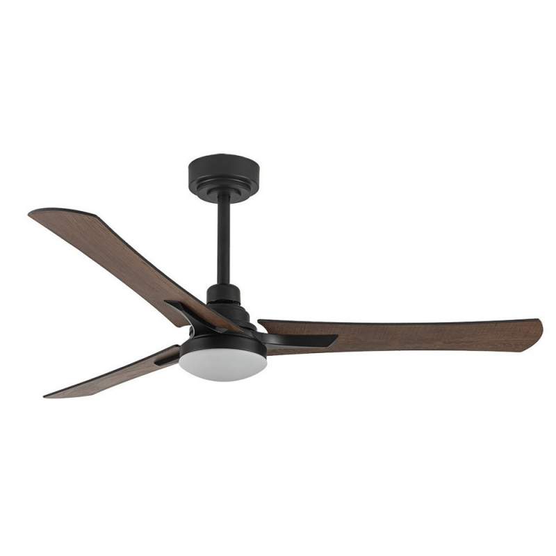 Ventilador de techo led 22w Dc Coro Negro con 3 Aspas reversibles Roble/haya