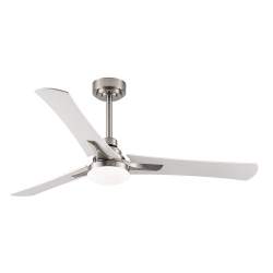 Ventilador de techo led 22w Dc Coro Niquel con 3 aspas reversibles Blanco/haya - 1
