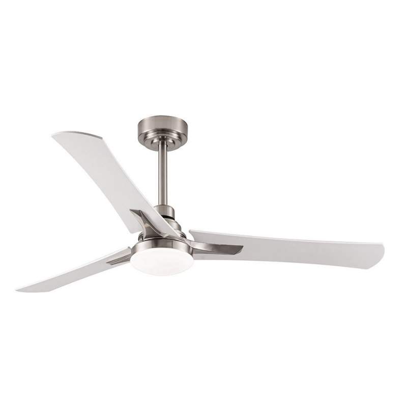 Ventilador de techo led 22w Dc Coro Niquel con 3 aspas reversibles Blanco/haya - 1