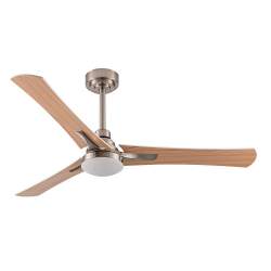 Ventilador de techo led 22w Dc Coro Niquel con 3 aspas reversibles Blanco/haya - 4