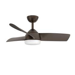 Ventilador de techo led 24w Dc Haur Marron con 3 Aspas