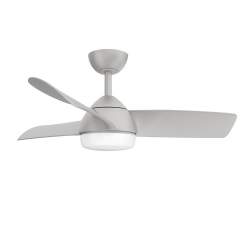 Ventilador de techo led 24w Dc Haur Plata con 3 Aspas
