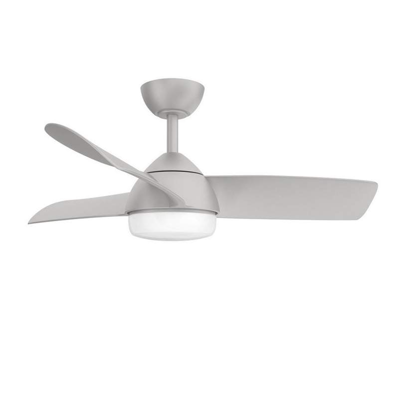 Ventilador de techo led 24w Dc Haur Plata con 3 Aspas
