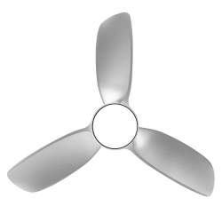 Ventilador de techo led 24w Dc Haur Plata con 3 Aspas