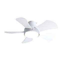 Ventilador de techo led 25w Dc Blanco Gregario 5 Aspas Reversibles Blanca/haya