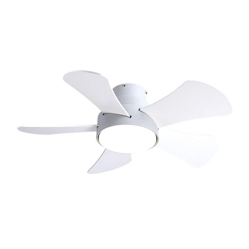 Ventilador de techo led 25w Dc Blanco Gregario 5 Aspas Reversibles Blanca/haya