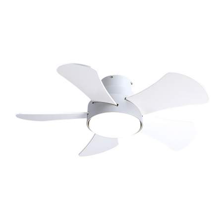 Ventilador de techo led 25w Dc Blanco Gregario 5 Aspas Reversibles Blanca/haya