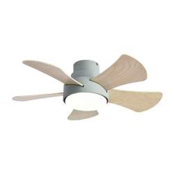 Ventilador de techo led 25w Dc Verde Gregario con 5 Aspas Reversibles Blanca/haya
