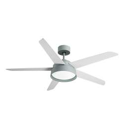 Ventilador de techo led 25w Dc Verde Lebeche con 5 Aspas Reversibles Blanca/haya