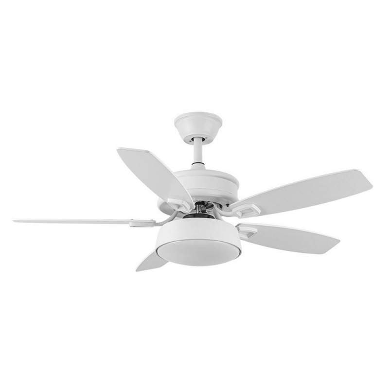 Ventilador de techo led 30w Dc Braw Blanco con 5 Aspas reversibles Blanco/haya