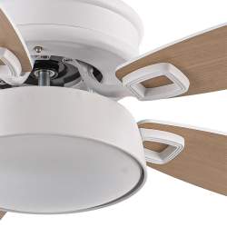 Ventilador de techo led 30w Dc Braw Blanco con 5 Aspas reversibles Blanco/haya