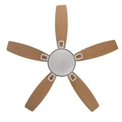 Ventilador de techo led 30w Dc Braw Blanco con 5 Aspas reversibles Blanco/haya