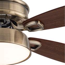Ventilador de techo led 30w Dc Braw Cuero con 5 Aspas reversibles Nogal/roble