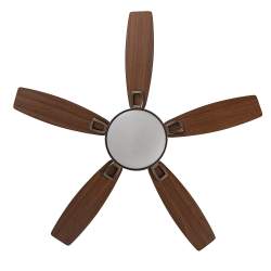Ventilador de techo led 30w Dc Braw Cuero con 5 Aspas reversibles Nogal/roble