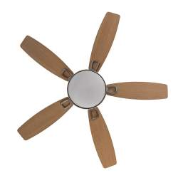 Ventilador de techo led 30w Dc Braw Niquel con 5 Aspas reversibles Plata/haya