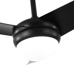 Ventilador de techo Dc Kusi Negro con 2 casquillos E27 y con 3 Aspas - 3