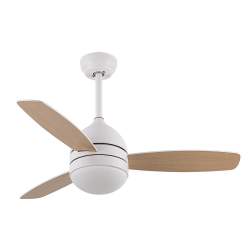 Ventilador de techo led 30w Dc Maestral Blanco con 3 Aspas reversibles Blanco/haya