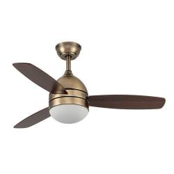 Ventilador de techo led 30w Dc Maestral Cuero con 3 Aspas reversibles Roble/nogal - 1