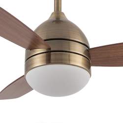 Ventilador de techo led 30w Dc Maestral Cuero con 3 Aspas reversibles Roble/nogal - 2