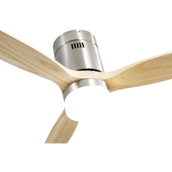Ventilador de techo led 18w Dc Aguilon Niquel con 3 Aspas Haya