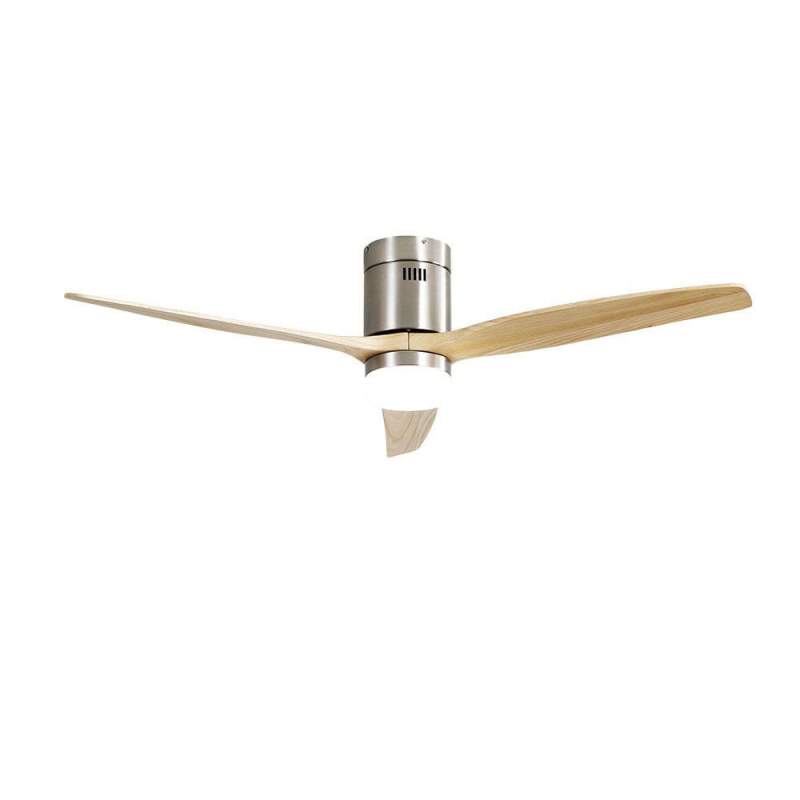 Ventilador de techo led 18w Dc Aguilon Niquel con 3 Aspas Haya