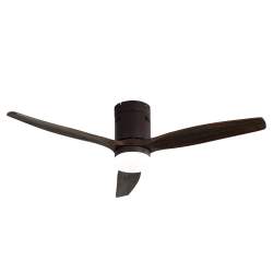 Ventilador de techo led 18w Dc Aguilon Marrón con 3 Aspas Roble