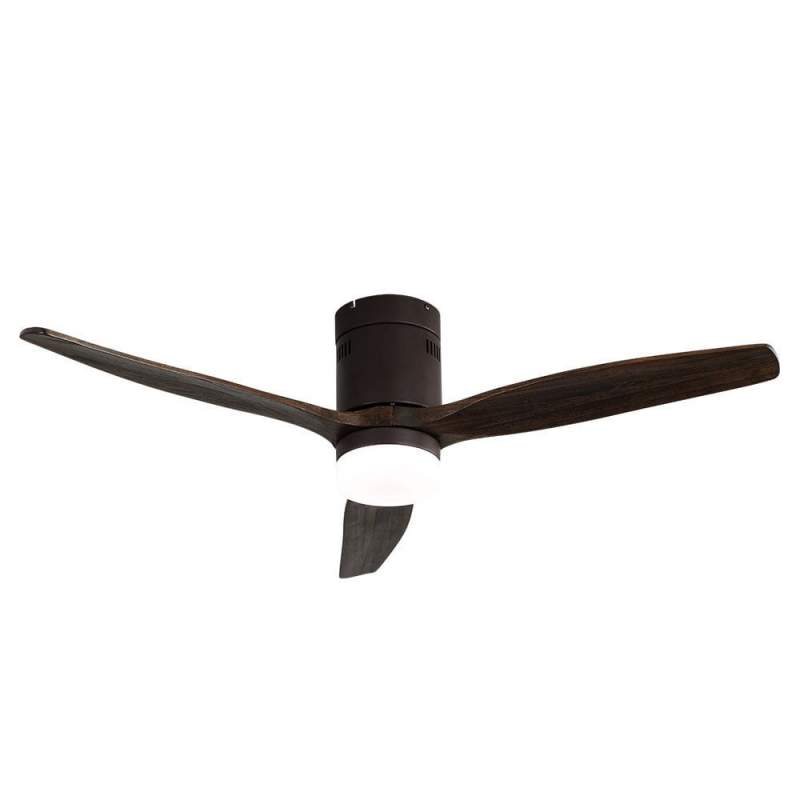 Ventilador de techo led 18w Dc Aguilon Marrón con 3 Aspas Roble