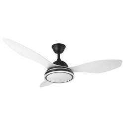 Ventilador de techo led 48w Dc Datoo Negro con 3 Aspas Blancas