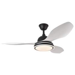 Ventilador de techo led 48w Dc Datoo Negro con 3 Aspas Blancas