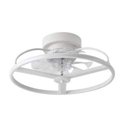 Ventilador de techo led 60w Dc Bora Blanco 8 Aspas Transparentes