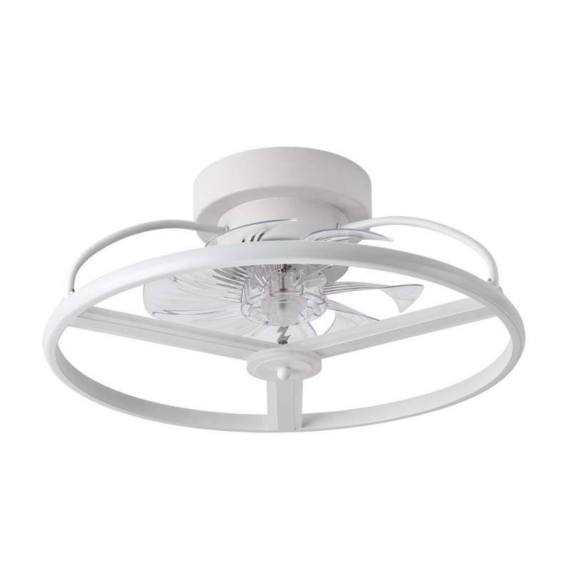 Ventilador de techo led 60w Dc Bora Blanco 8 Aspas Transparentes