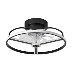 Ventilador de techo led 60w Dc Bora Negro 8 Aspas Transparentes