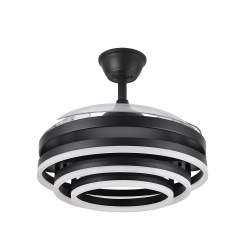 Ventilador de techo led 72w Dc Kai Negro con 3 Aspas Transparentes